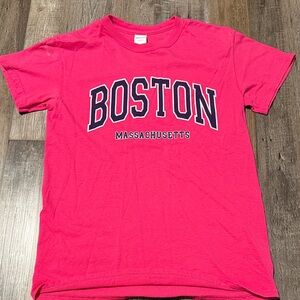 Boston Massachusetts Pink T-Shirt